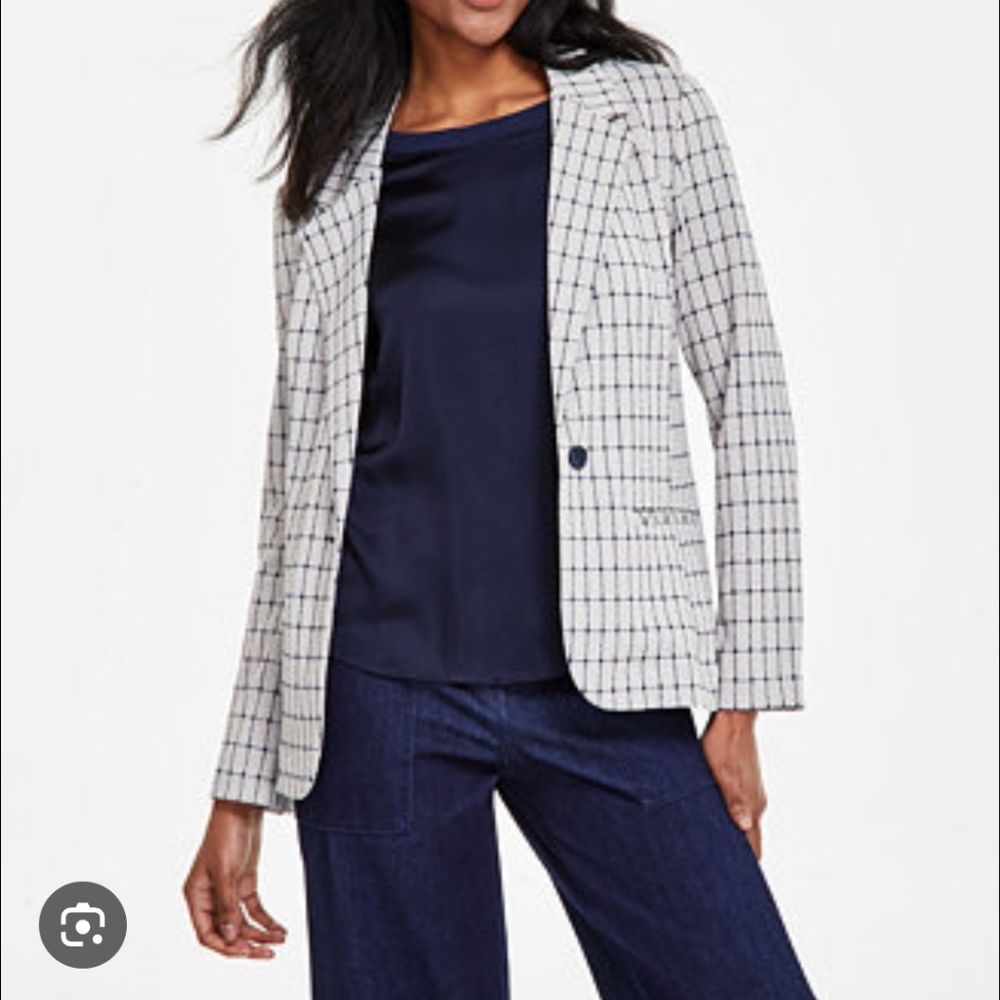 Liverpool Black & White Plaid Blazer Size Small 🖤